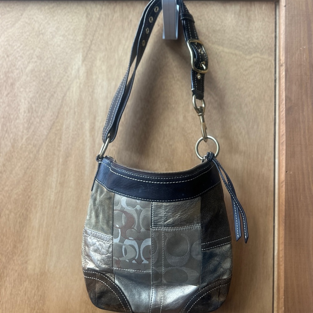 Coach Multicolor Patchwork Shoulder Bag